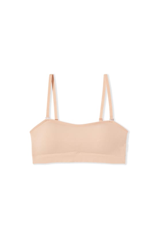 Strapless Bra with Removable Straps in Cotton;${refinementColor}