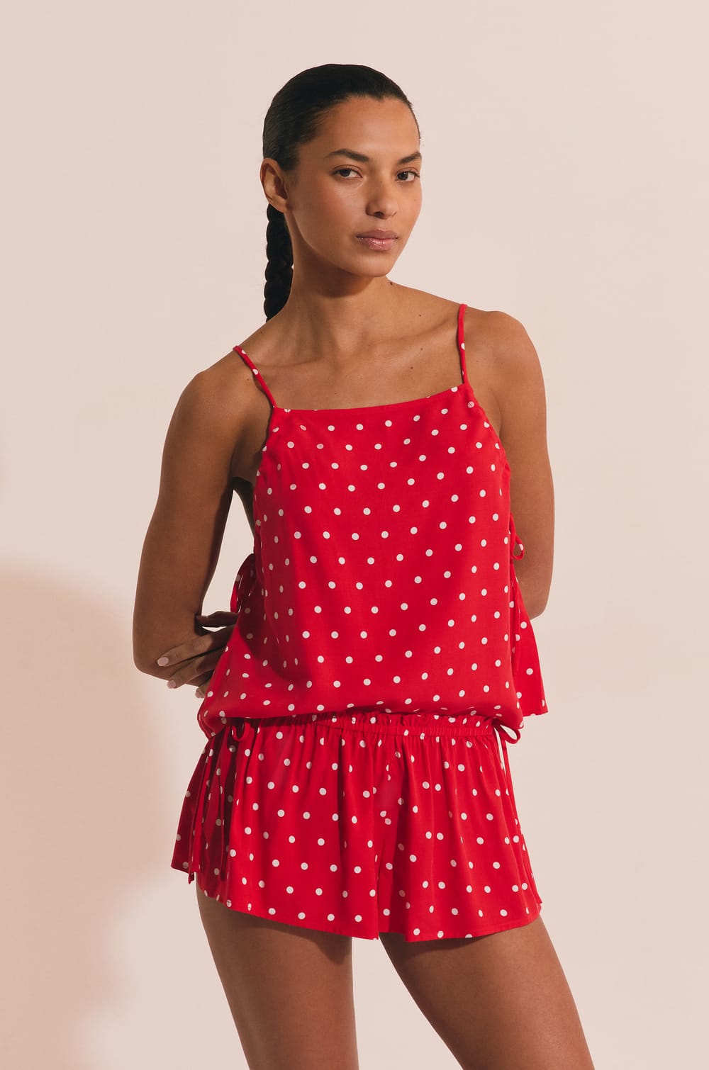 Short de pyjama &agrave; pois;${refinementColor}