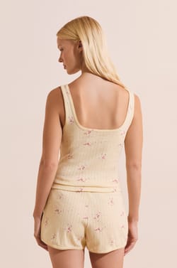 D&eacute;bardeur de pyjama &agrave; motifs en coton pointelle;${refinementColor}