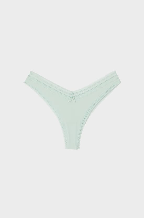V-shape microfibre tanga;${refinementColor}