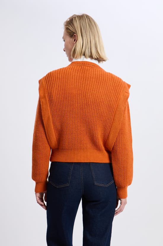 Pull à épaulettes avec laine;${refinementColor}