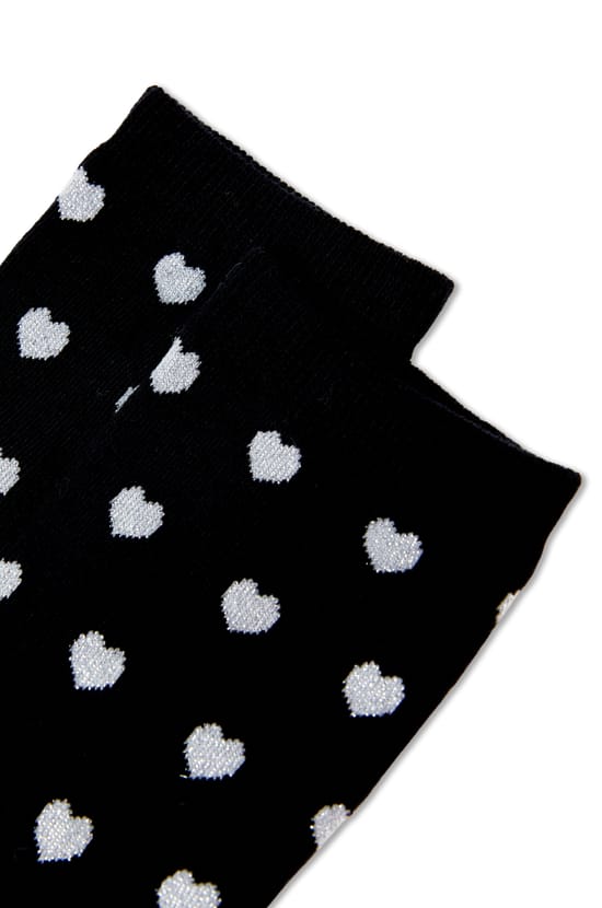 Chaussettes avec coton &agrave; motifs coeurs;${refinementColor}