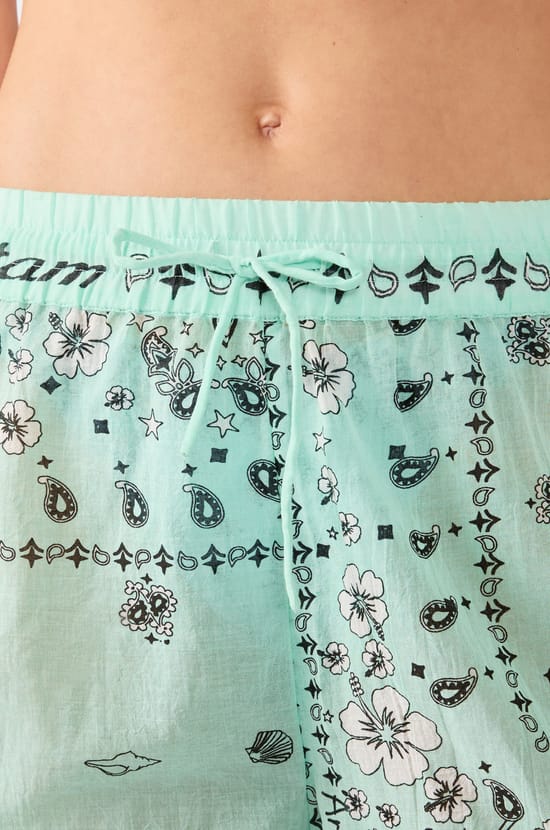 Printed cotton shorts;${refinementColor}