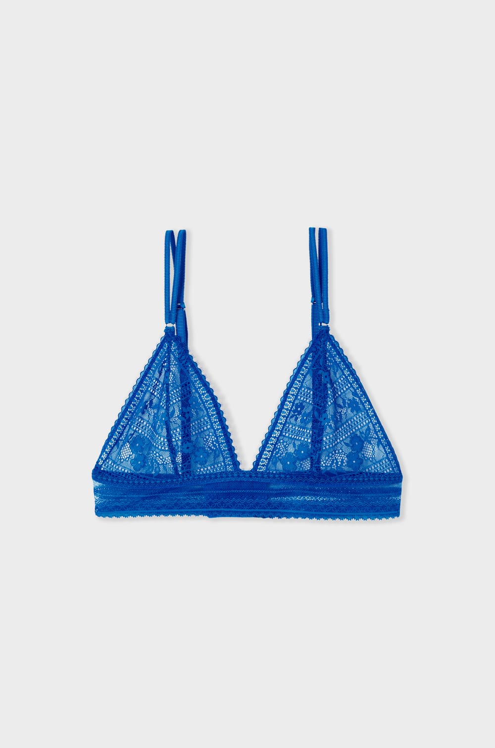 Lace Triangle Bra;${refinementColor}