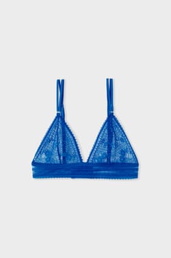 Lace Triangle Bra;${refinementColor}
