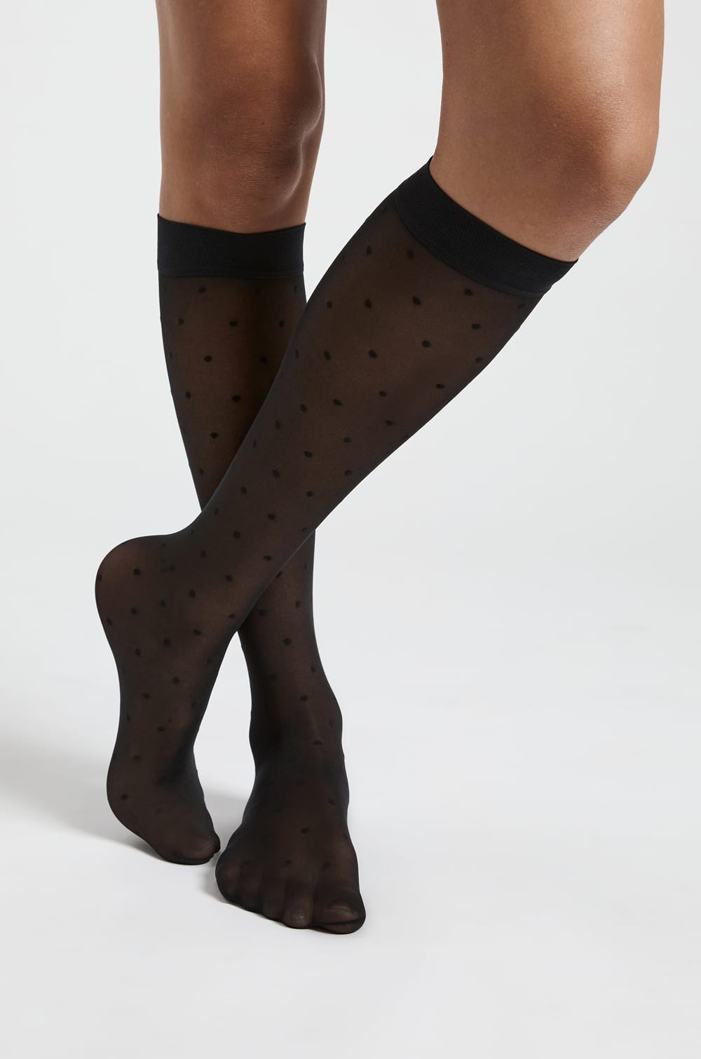 Chaussettes transparentes à motifs;${refinementColor}