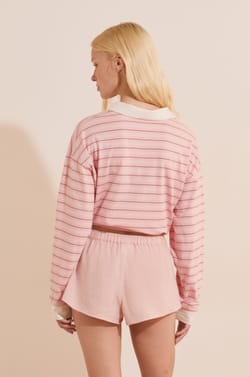 Katoenen pyjamashort met ruitjes;${refinementColor}