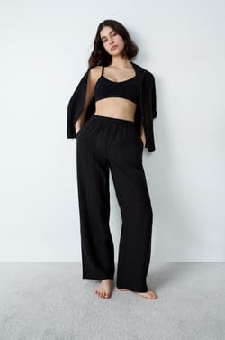 Pantalon de pyjama large à rayures;${refinementColor}