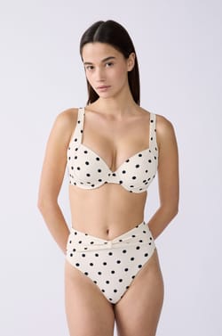 Corbeille coques fines haut de maillot à pois;${refinementColor}