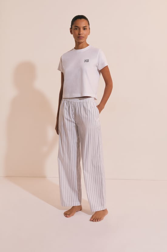 Pantalon de pyjama &agrave; rayures;${refinementColor}
