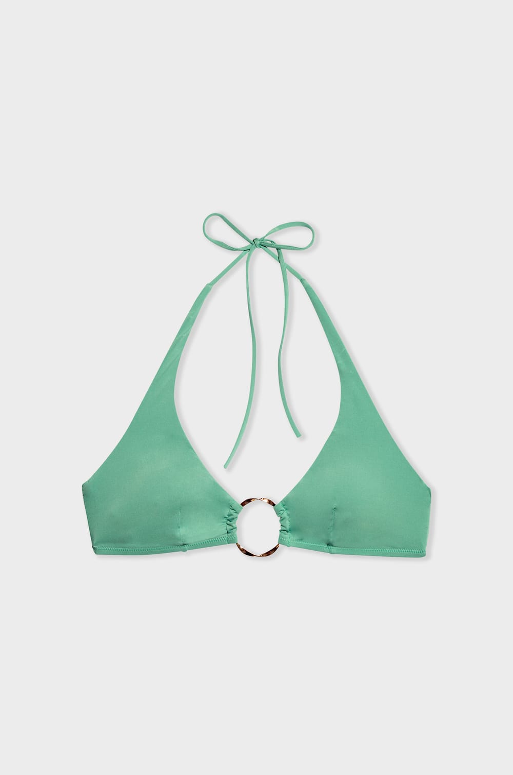 Trojúhelníkový horní díl plavek s kroužkem;${refinementColor}