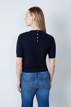 Short-sleeved sweater;${refinementColor}