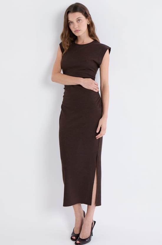 Robe longue fendue;${refinementColor}