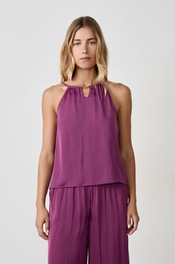 Sleeveless Satin Camisole;${refinementColor}
