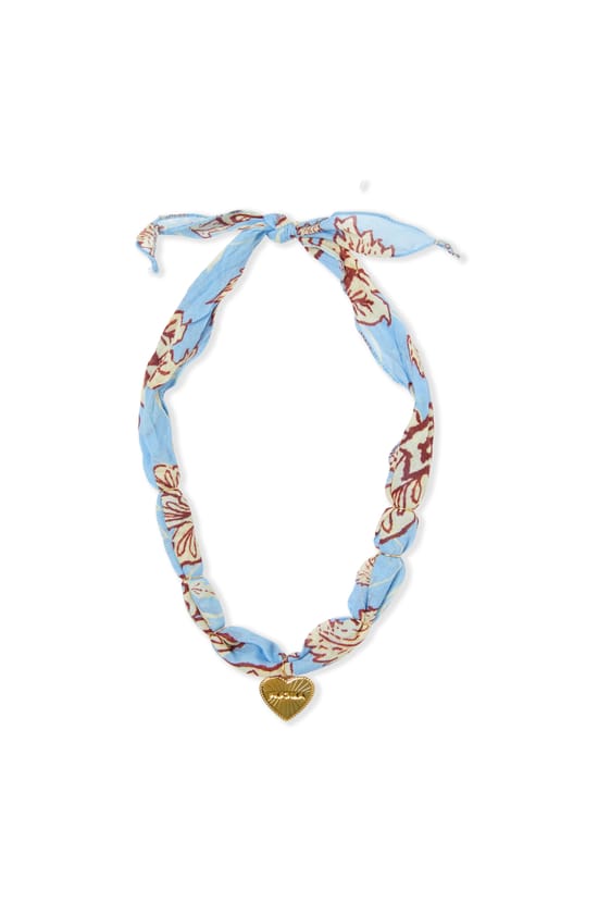 Cotton Scarf with Charms;${refinementColor}