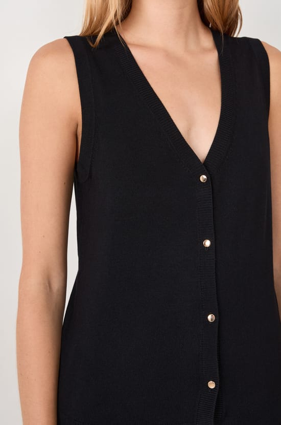 Sleeveless Cardigan Sweater;${refinementColor}