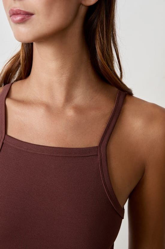 Débardeur côtelé en coton;${refinementColor}