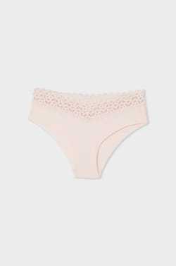 Hipster V-Shape aus Mikrofaser und Spitze;${refinementColor}