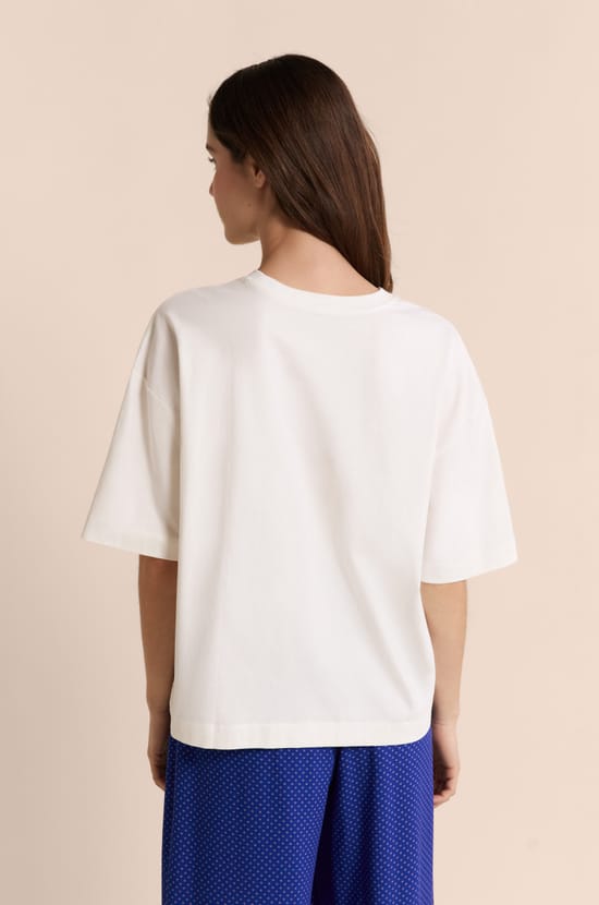 Short-sleeved Cotton Pyjama T-shirt;${refinementColor}