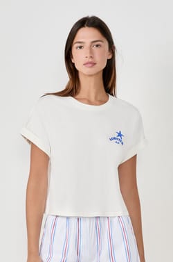 T-shirt de pyjama en coton;${refinementColor}