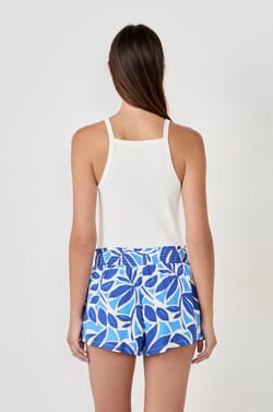 Printed Pajama Shorts;${refinementColor}