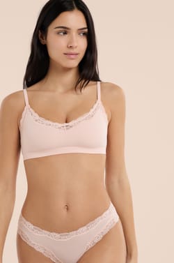 Braletka z mikrovl&aacute;kna a krajky;${refinementColor}