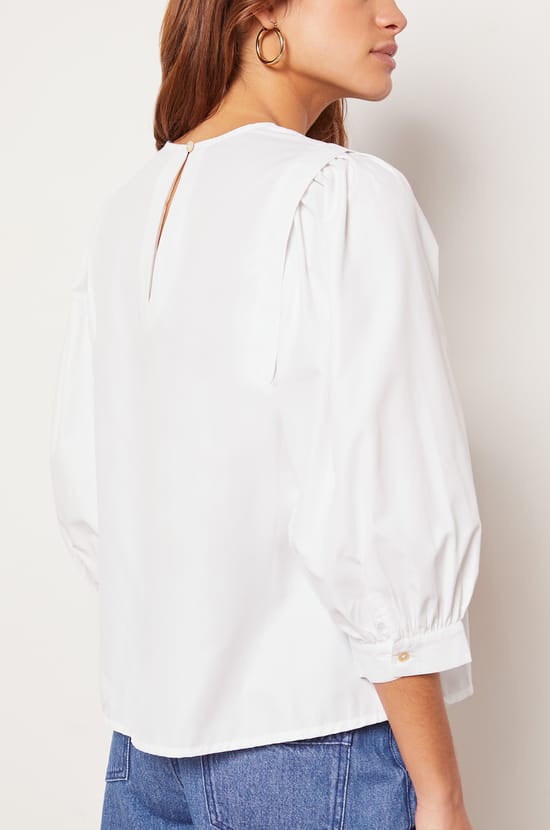 Chemisier En Mousseline De Soie Pour Femmes,manches 3-4,col En V