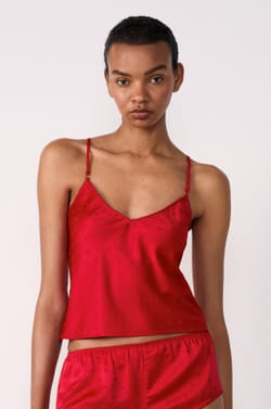 Satin Camisole with Heart Bow at the Back;${refinementColor}