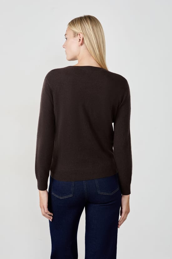 Pull col rond en cachemire;${refinementColor}