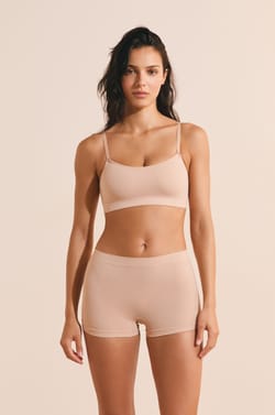 Soutien-gorge bandeau avec coton;${refinementColor}