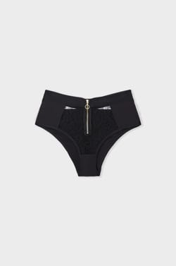 Panty de cintura alta de encaje;${refinementColor}