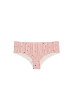 Hipster en microfibre &agrave; motif coeurs;${refinementColor}
