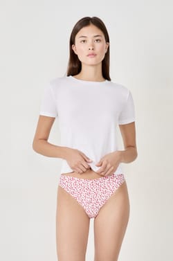 Tanga de microfibra sin costuras estampado;${refinementColor}