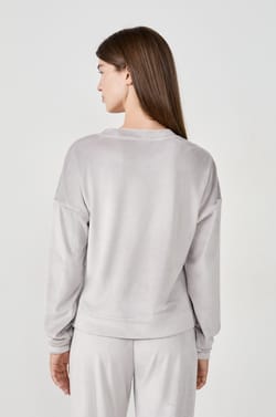 Sweat de pyjama en velours;${refinementColor}