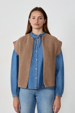 Sleeveless Cardigan;${refinementColor}