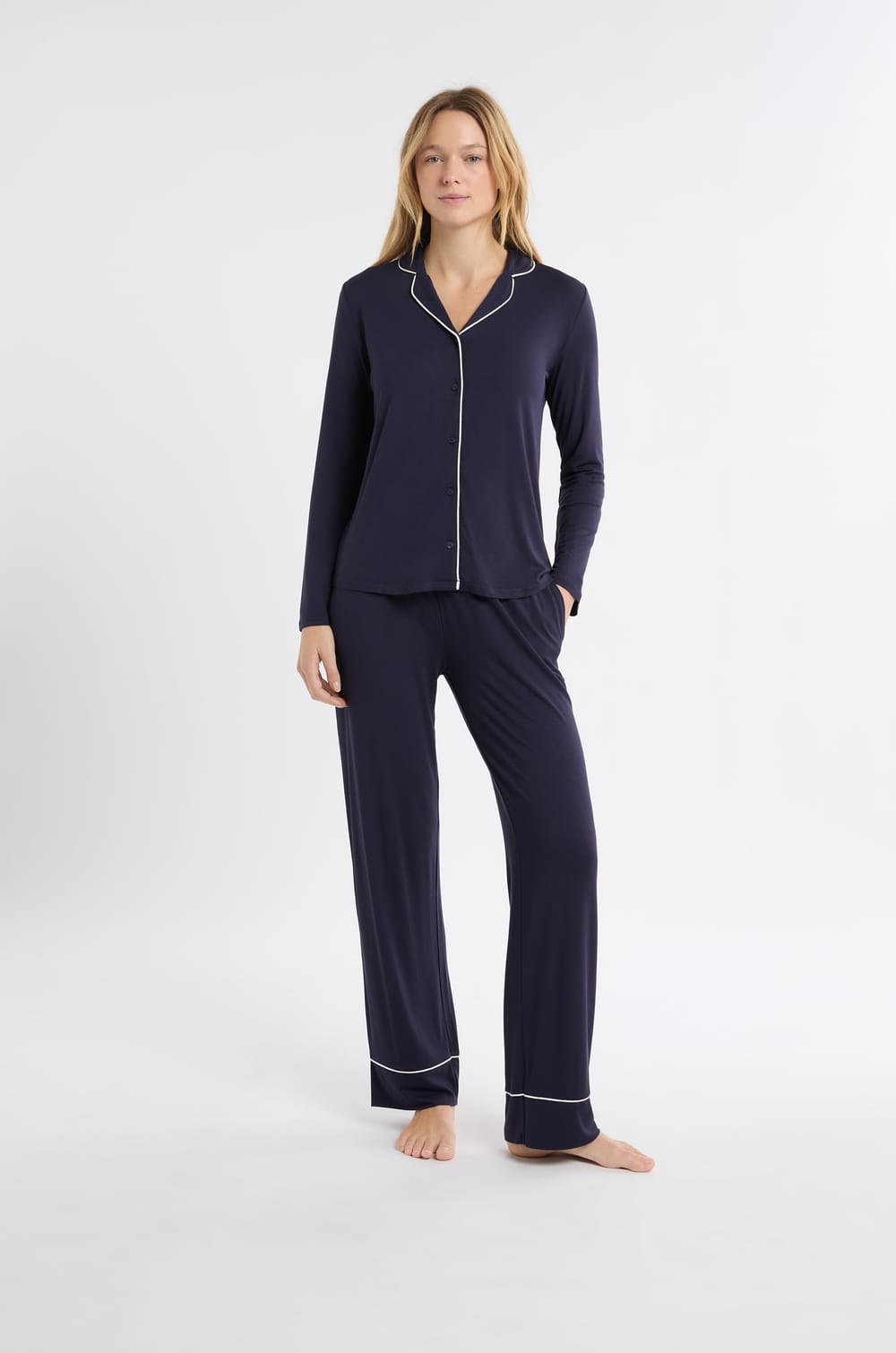 2-teiliges Pyjama-Set mit langen Ärmeln;${refinementColor}