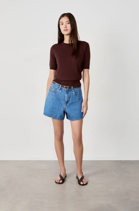 Pull manches courtes;${refinementColor}