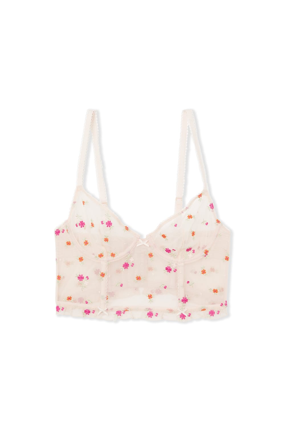 Bustier Bra with Embroidery;${refinementColor}