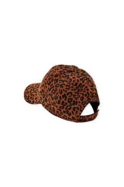 Casquette &agrave; motifs l&eacute;opard en coton;${refinementColor}