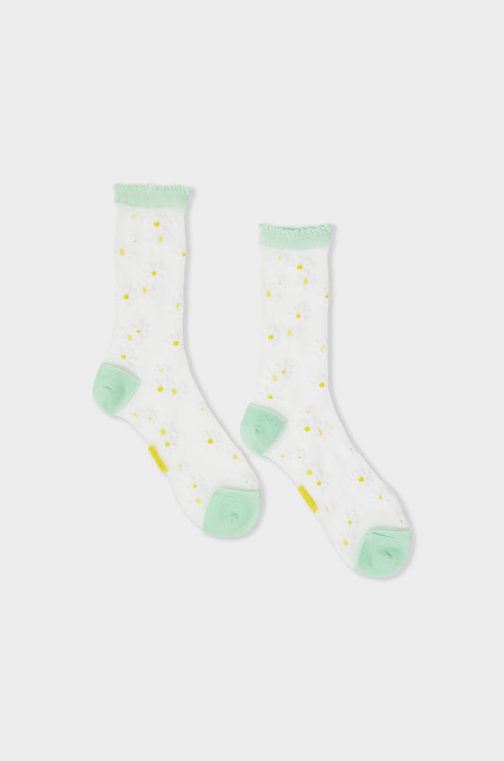 Chaussettes transparentes à motifs fleurs Coucou Suzette;${refinementColor}