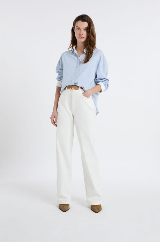 Two-tone shirt with cotton;${refinementColor}