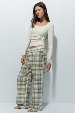 Pantalon de pyjama à carreaux;${refinementColor}
