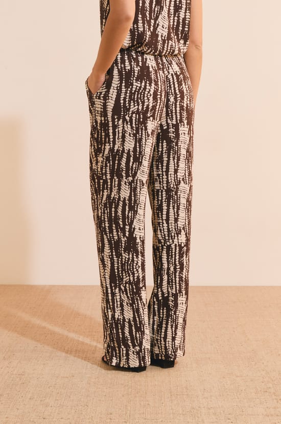 Pantalon &agrave; motifs;${refinementColor}