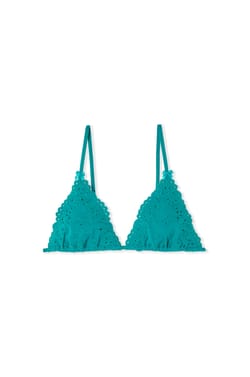 Top de bikini triangular bordado con copas extra&iacute;bles;${refinementColor}