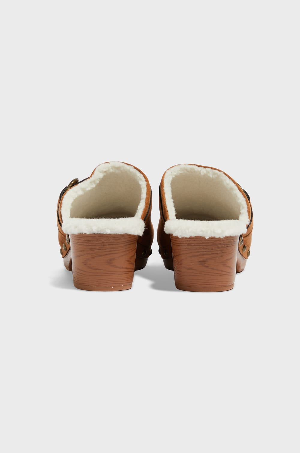 Velvet mules slippers with fleece lining;${refinementColor}