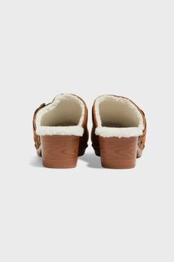 Velvet mules slippers with fleece lining;${refinementColor}