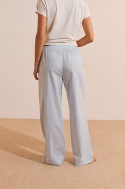 Pantalon de pyjama en coton &agrave; rayures;${refinementColor}