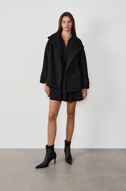 Mid-length coat with buttons;${refinementColor}