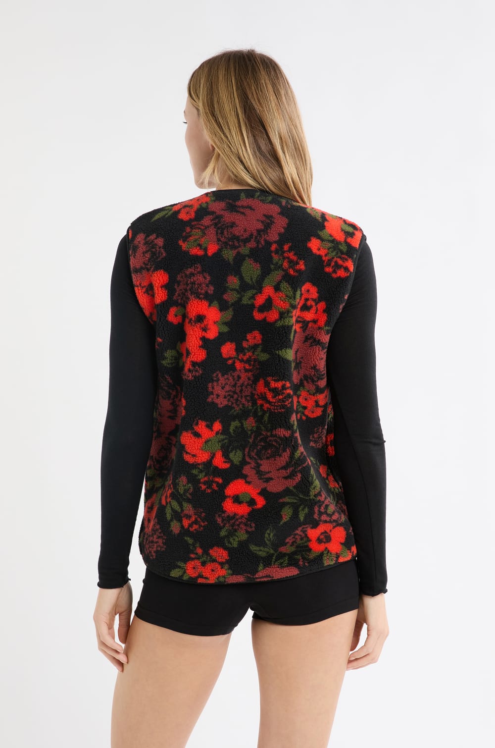 Chaleco sin mangas con efecto sherpa;${refinementColor}