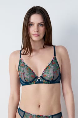 Soutien-gorge corbeille broderie fleurie;${refinementColor}
